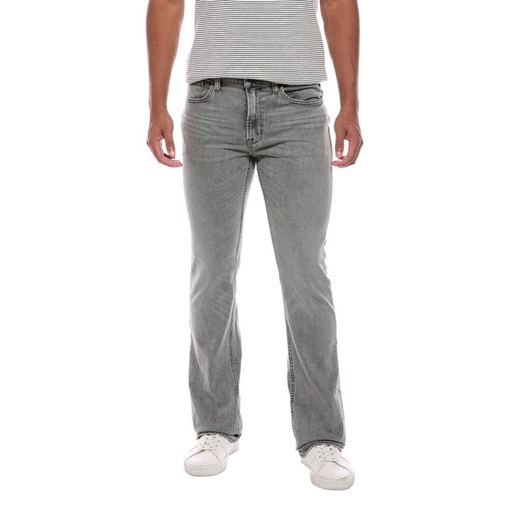 Hudson Jeans Mens  Walker Kick Flare Jean, Gray